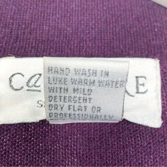 Sutton Studio Cashmere Sweater Long Sleeve Pullover Quarter Button Size Medium - Picture 5 of 8